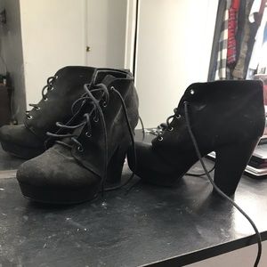 Black ankle booties